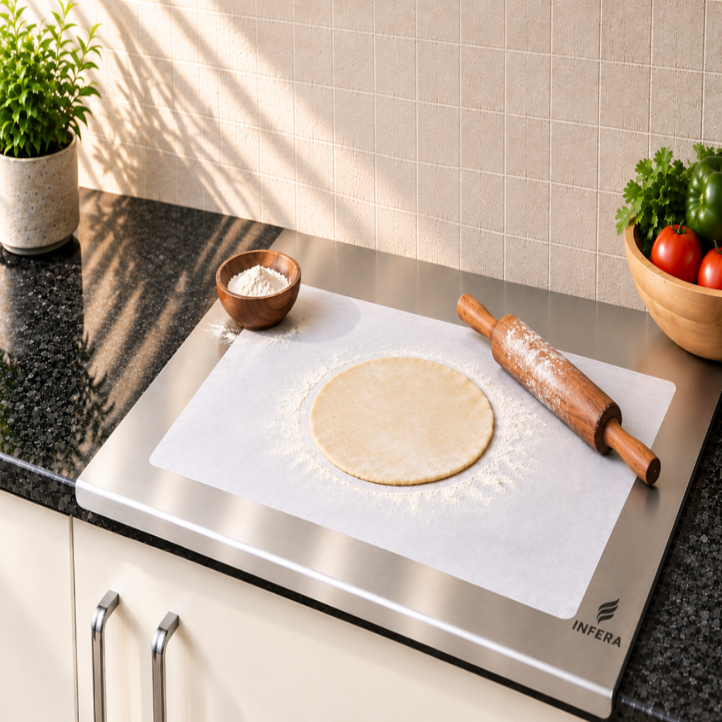 "Infera 2-in-1 Chopping Board + Non-stick Roti Rolling Sheet